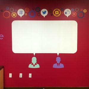 Printed Plotted Vinyl Applied to Wall